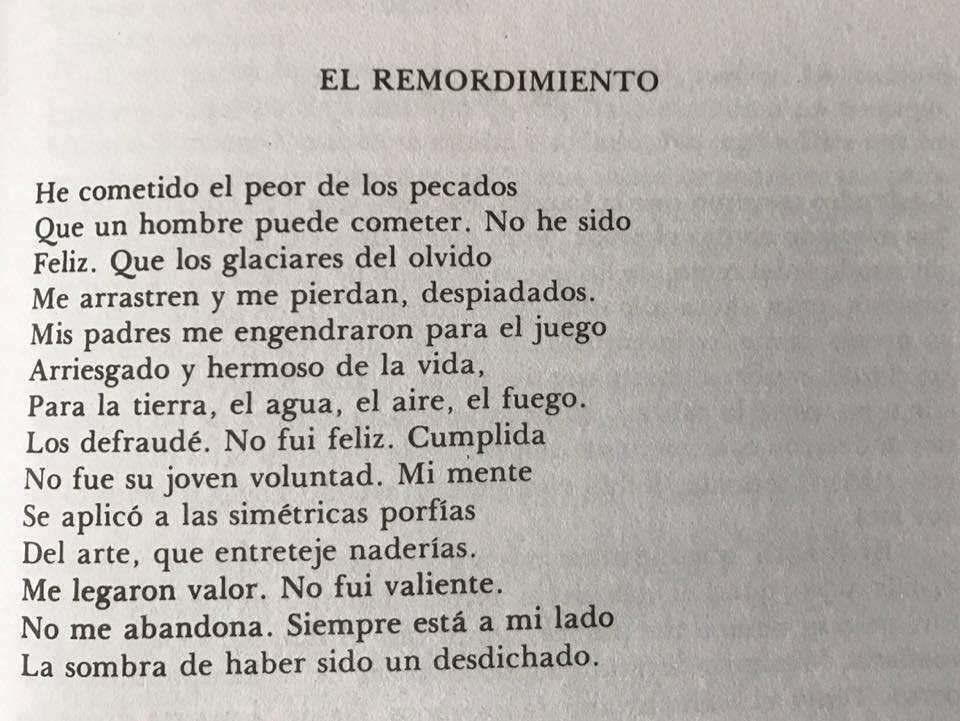 "El remordimiento" de Borges