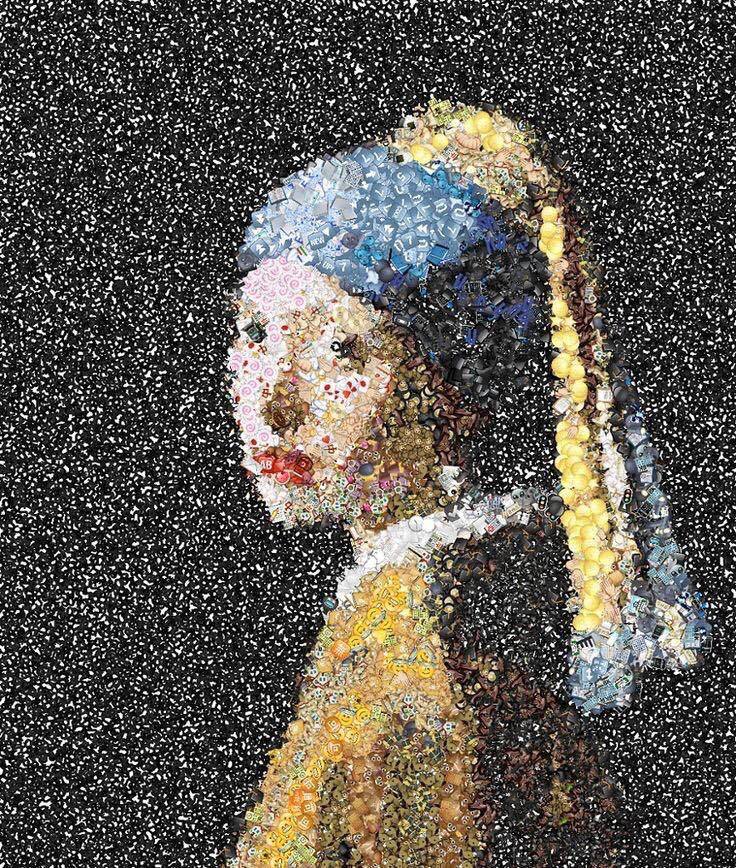 La joven de la perla con emojis